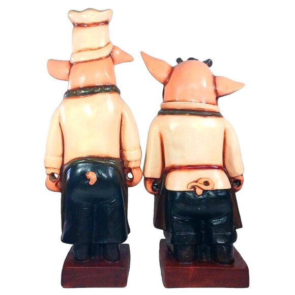 Vtg Bombay 25" R Shipman Pig Chef Cook Maid Sculptures Kitchen Restaurant Decor - Picture 9 of 15